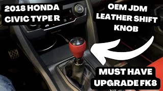 Changing a TYPE R Shift Knob to a OEM Leather Shift Knob [upl. by Adnileb]