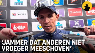 Dylan Teuns na Brabantse Pijl “Jammer dat anderen niet een rondje vroeger meeschoven” [upl. by Atikihs]