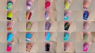 50 Easy nail art designs with household items  Huge nail art designs compilation for beginners [upl. by Lleneg923]