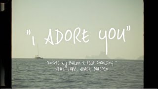 HUGEL x J Balvin x Ellie Goulding feat Topic Arash Daecolm  I Adore You Lyric Video [upl. by Airun]