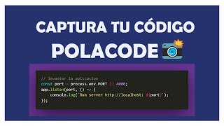 Polacode📸 extensión de Visual Studio Code  Instalar y usar 👨‍💻 [upl. by Boeschen]