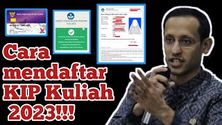 tutorial pendaftaran kip kuliah 2023 lengkap  cara daftar kip kuliah [upl. by Aikemal819]