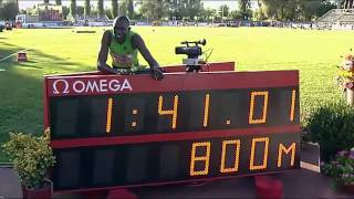 Record du monde du 800m masculin  David Rudisha 141quot01 Rieti 2010 [upl. by Ahsrop]