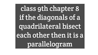 ch 8 quadrilaterals theorem number 2 [upl. by Srednas]