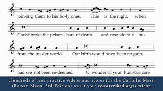 Easter Proclamation Exsultet  New Translation Roman Missal 3rd Edition Practice Recording [upl. by Ecnirp952]