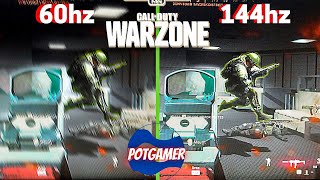 What it looks like to play in 144hz vs 60hz Call Of Duty Warzone Ultimate Comparison [upl. by Luckett347]