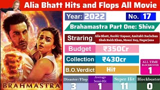 Alia Bhatt All Hits and Flops Movie  Alia Bhatt Box Office Collection  Indian Filmography Analysis [upl. by Ettennal]