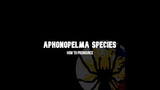 How to Pronounce Aphonopelma Seemanni [upl. by Anivel]