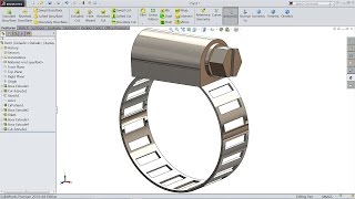 Solidworks tutorial Hose Clamp [upl. by Ellehcram514]