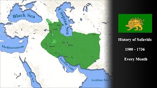 History of Safavid Empire 1500  1736  Every Month [upl. by Enileda]