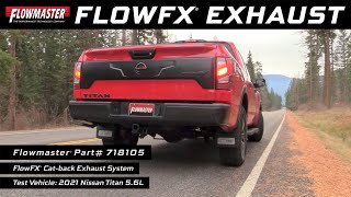 Flowmaster FlowFX Dual Out Same Side Exhaust System for 20172023 Nissan Titan 56L 718105 [upl. by Ewnihc369]