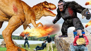 Elephants Best Action Movies Dinosaur 2023  TRex Vs King Kong  Jurassic Park 28  Hey Dino [upl. by Malim]