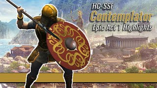 Titan Quest  SSF Hard Core Contemplator Epic Act 1 Highlights [upl. by Yllut167]