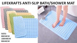 Lifekrafts PVC AccuPebble AntiSlip Bathroom Shower Mat  For safe and worryfree experience [upl. by Olympe]