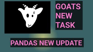 Goats New Task  Goats New Airdrop  Panda new update  Goats Listing Date  Teligram New Mining bot [upl. by Eissak577]