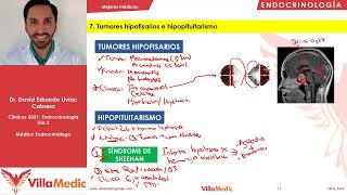 Tumores hipofisarios e hipopituitarismo  Endocrinología  Villamedic Clínicas 2021 [upl. by Meier]