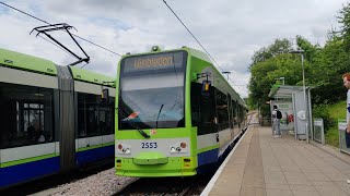 Journey on London Trams Route T12  2553  Alstom CR4000 Flexity Swift [upl. by Airamahs]