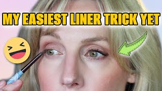 Easiest Liner Trick to Lift Your Eyes  Hooded eyes Sensitive Eyes Mature Skin [upl. by Ayerf]