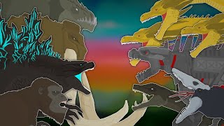 Godzilla Monsterverse Battles  BATTLE COMPILATION  Pivot Animator [upl. by Allenad]