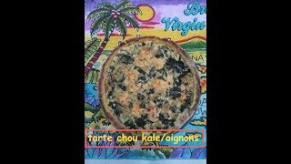 TARTE au CHOU KALE et OIGNONS recette recipe [upl. by Narmis]