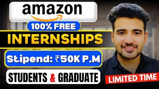 Amazon Free Internships 2024  Amazon Hiring Interns Online  Internship For Graduate Students [upl. by Malek893]