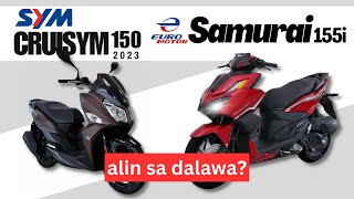 SYM Cruisym 150 ABS vs Euromotor Samurai 155i  Side by Side Comparison  Specs amp Price  Philippine [upl. by Etac]