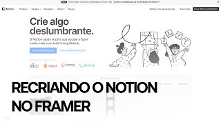 🤩 RECRIANDO O NOTION NO FRAMER  Aula 01 [upl. by Vez]