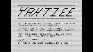 Yahtzee by JL Delhez Holland 1983 ZX81 [upl. by Folly923]