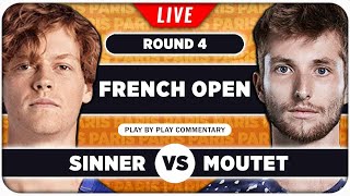 SINNER vs MOUTET • French Open 2024 • LIVE Tennis PlaybyPlay Stream [upl. by Grefer636]