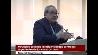 Miraflores defiende la residencialidad en el TC [upl. by Aihsekat]