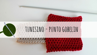 Tutorial uncinetto tunisino – punto Gobelin [upl. by Alfons473]