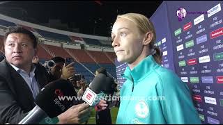 Sarah Luebbert contenta tras goleada ante Santa Fe en Concachampions [upl. by Euqimod]