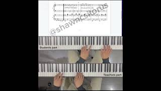 Rudolph the Red Nosed Reindeer  Piano Duet Student and Teacher Arr amp performed by Shawn C Sitorus [upl. by Nahoj]