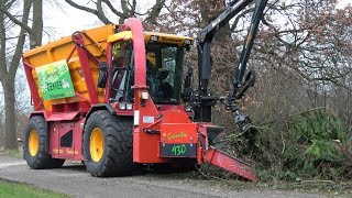 Hout versnipperen met Vredo Kantonnier VT2716K en Greentec 930 2018 [upl. by Church815]