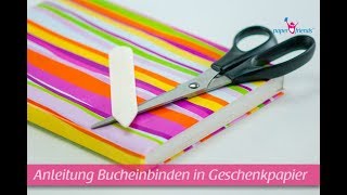 Buch mit Geschenkpapier einbinden [upl. by Dowling]