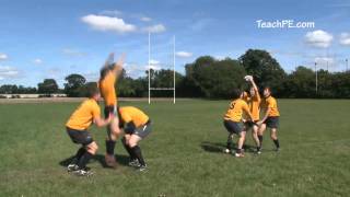 Rugby Drill  See Saw Lineout Drill [upl. by Neeruam]