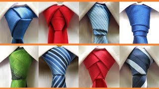 8 Different ways to tie a necktie  How to tie a tie [upl. by Alida]