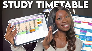 HOW TO MAKE THE BEST STUDY TIMETABLE that youll actually stick to ✨📚 [upl. by Dunc]