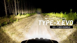 Driving Sequence  TypeX™ EVO 85  7 Inch LED Driving Lights bundle [upl. by Yecram]