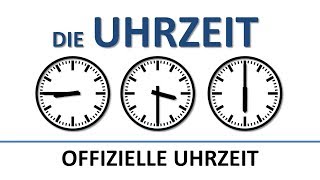 Deutsch lernen die Uhrzeit offiziell deutsche Untertitelthe official time [upl. by Aynatahs]