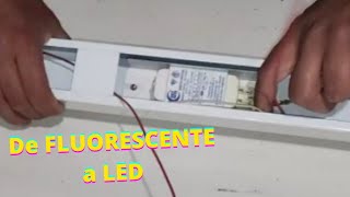 como CAMBIAR FLUORESCENTE por LED  tubo led conexion dos laterales [upl. by Eneloc]