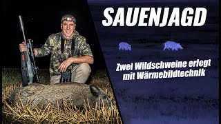 Sauenjagd bei Nacht Präzise Wildschweinabschüsse mit Wärmebildtechnik  JAGD TOTAL [upl. by Joana]