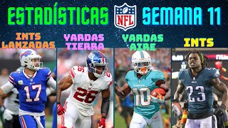 Estadísticas y Galardones  Semana 11  NFL 2022 [upl. by Odnuges455]