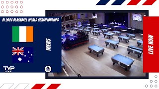 Table 2 Ireland v Australia 1  Mens  2024 BI World Blackball Championships  Bridlington Spa [upl. by Enialehs]