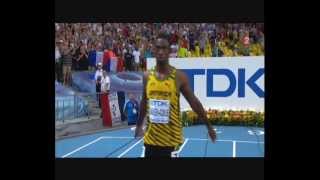 Finale 100m Christophe Lemaitre Moscou 2013 [upl. by Ynohtnad]