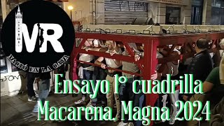 Ensayo 1°de las cuadrillas de costaleros del palio de la Macarena para la Magna de Diciembre de 2024 [upl. by Nnahaid38]