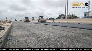 Break Asphalting Begins On The Second Express way From Amasaman To Pobiman OFANKOR NSAWAM ROAD [upl. by Liatrice]