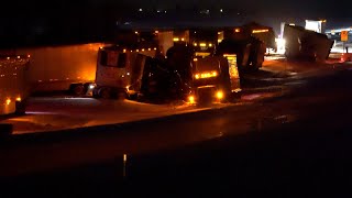 Interstate 39 Massive Pileup  El Paso IL  2172022 [upl. by Steffen]