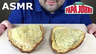 ASMR CALZONE PAPA JOHNS Eating Sounds Mukbang NO TALKING [upl. by Basilius]