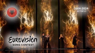 🇦🇱 Eurovision Song Contest Albania 20042024  My Top 21 [upl. by Ayot737]